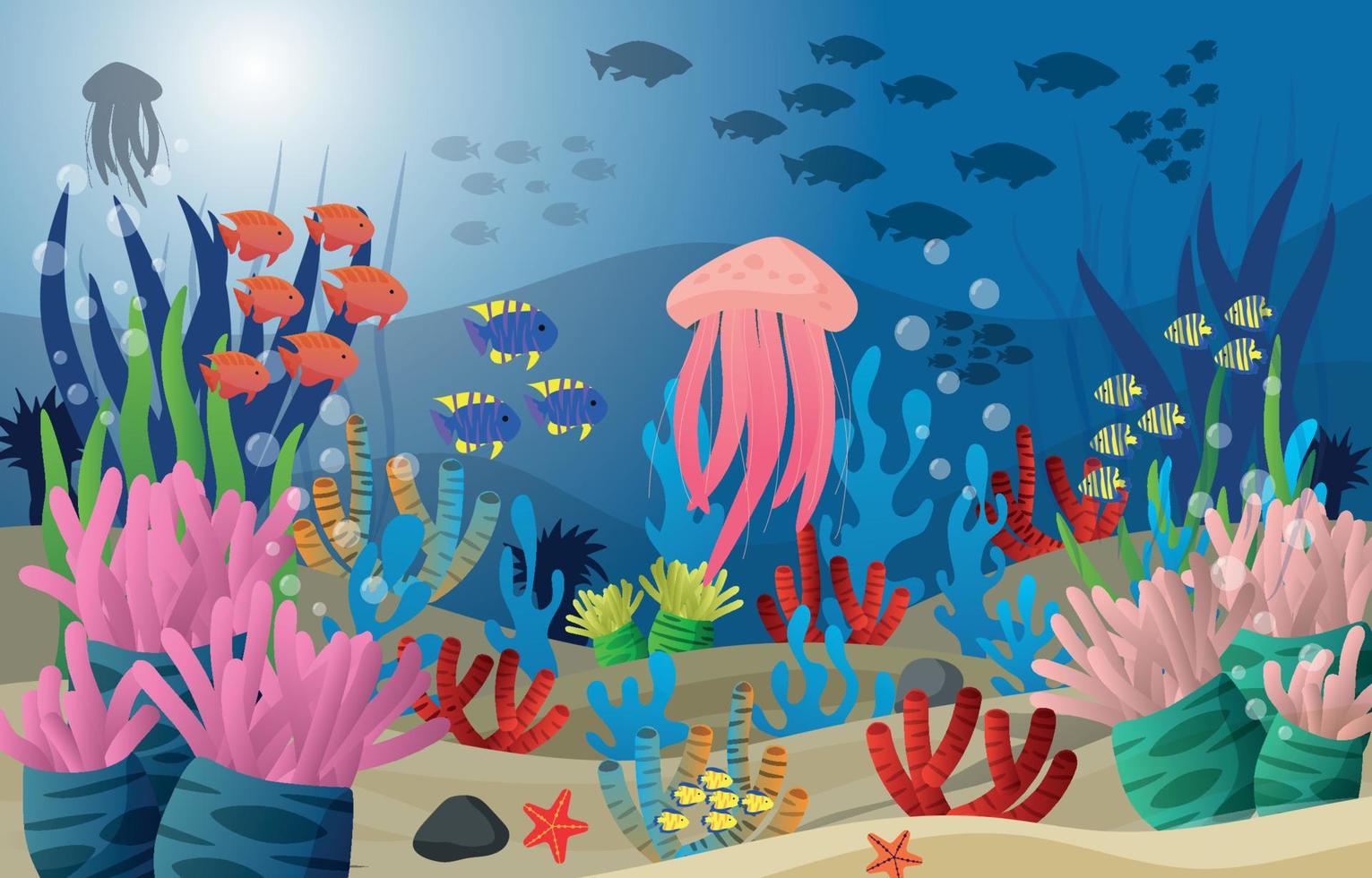 Ocean View Background vector