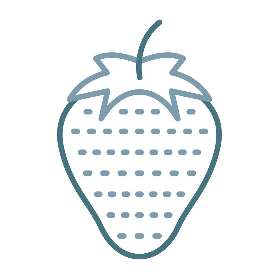 Strawberry Line Two Color Icon vector