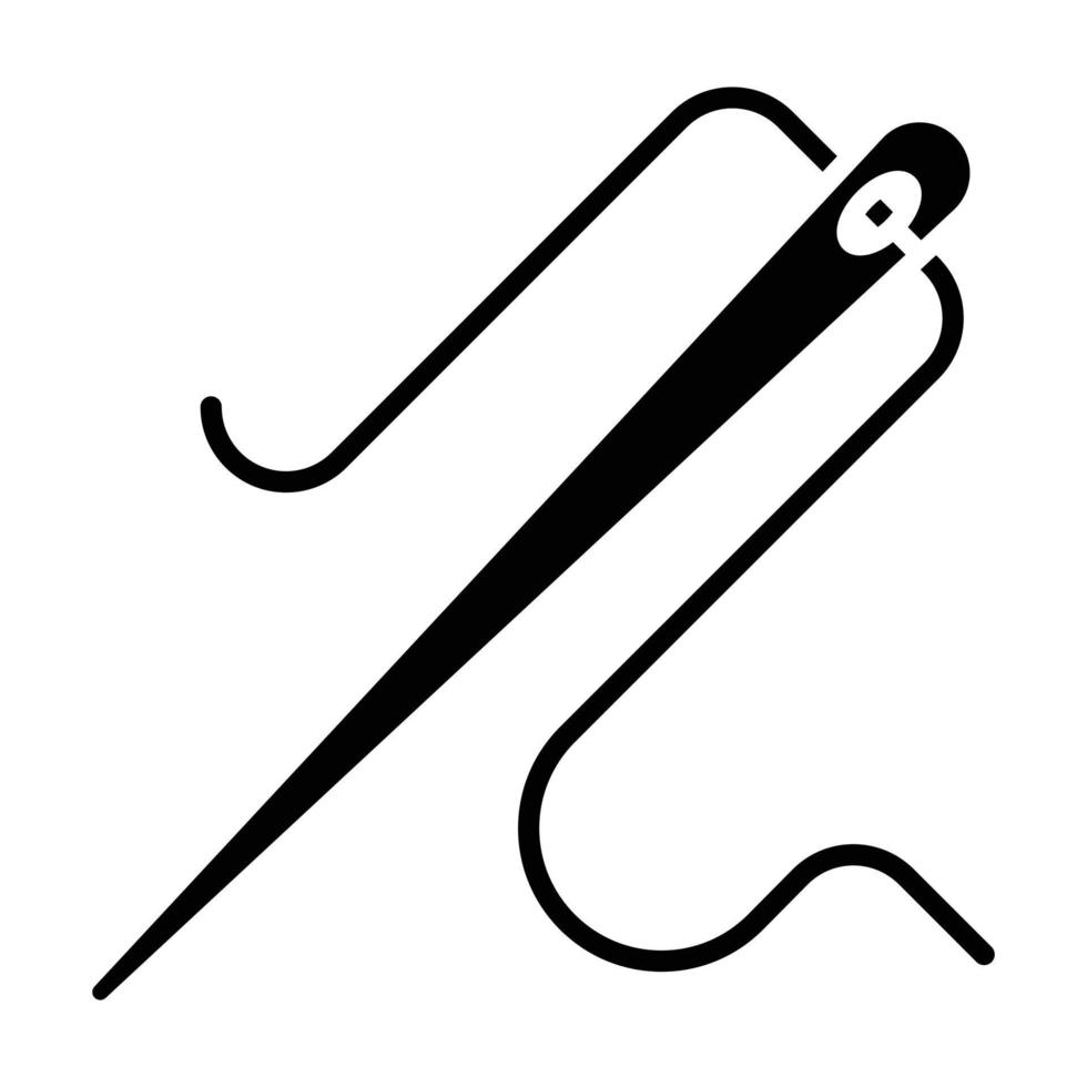 Needle Glyph Icon vector