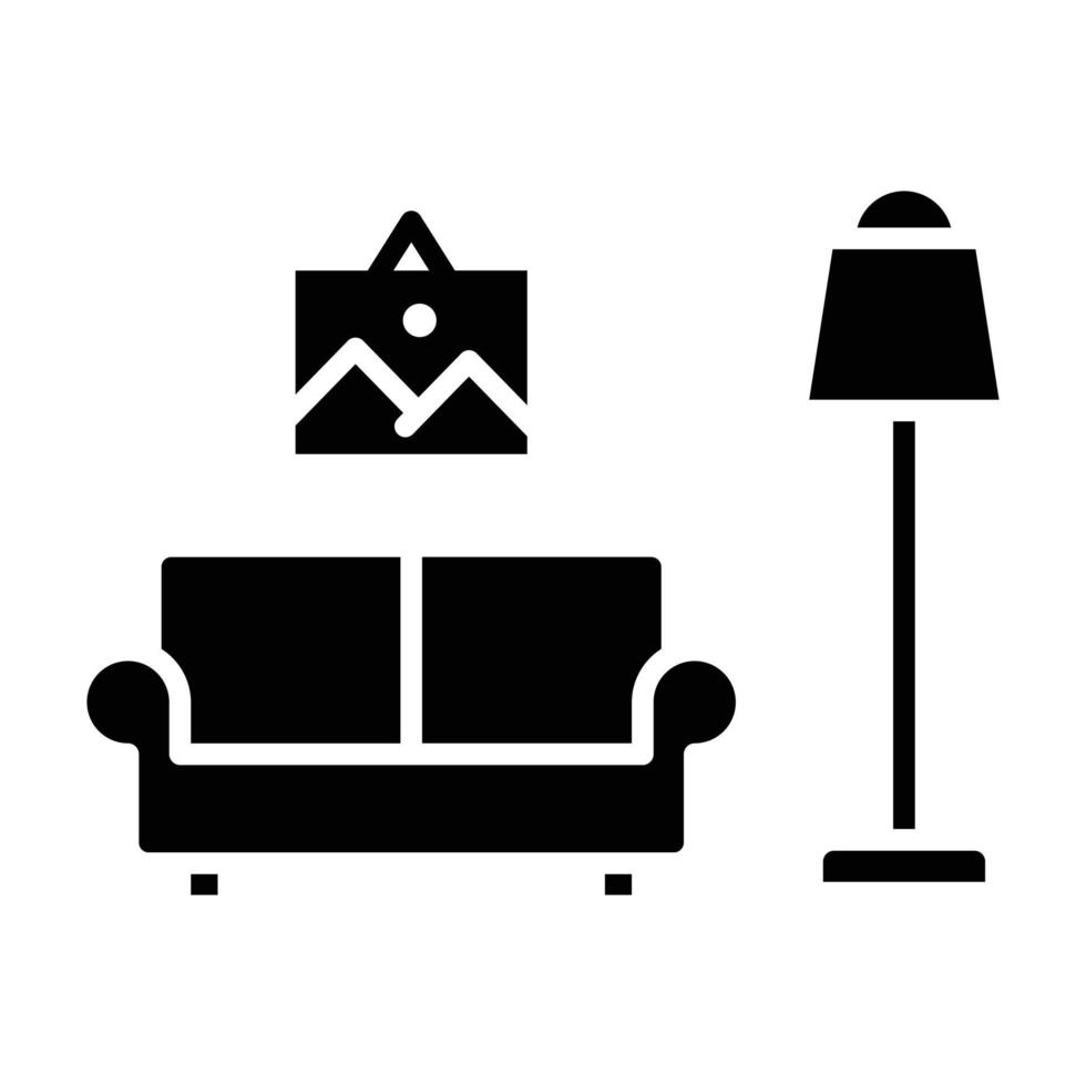 Home Decor Glyph Icon vector