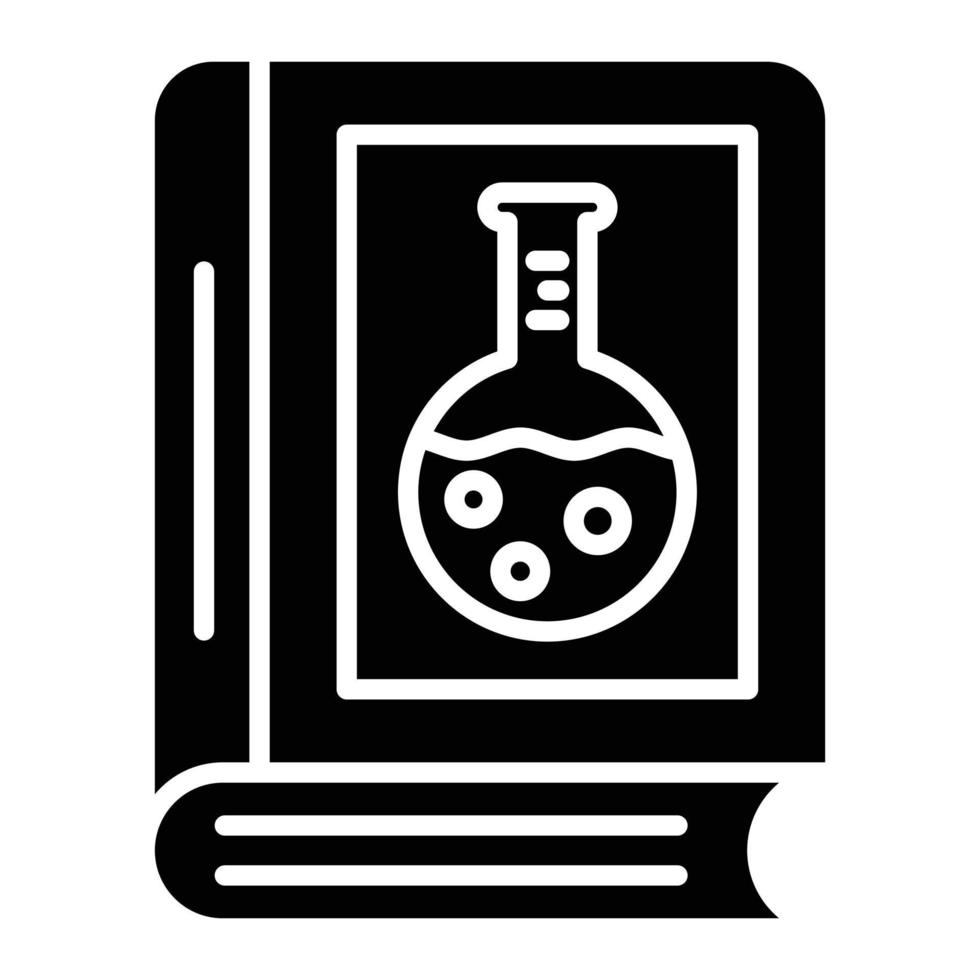 Chemistry Book Glyph Icon vector