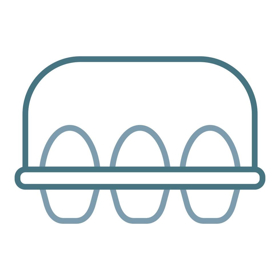 Egg Carton Line Two Color Icon vector
