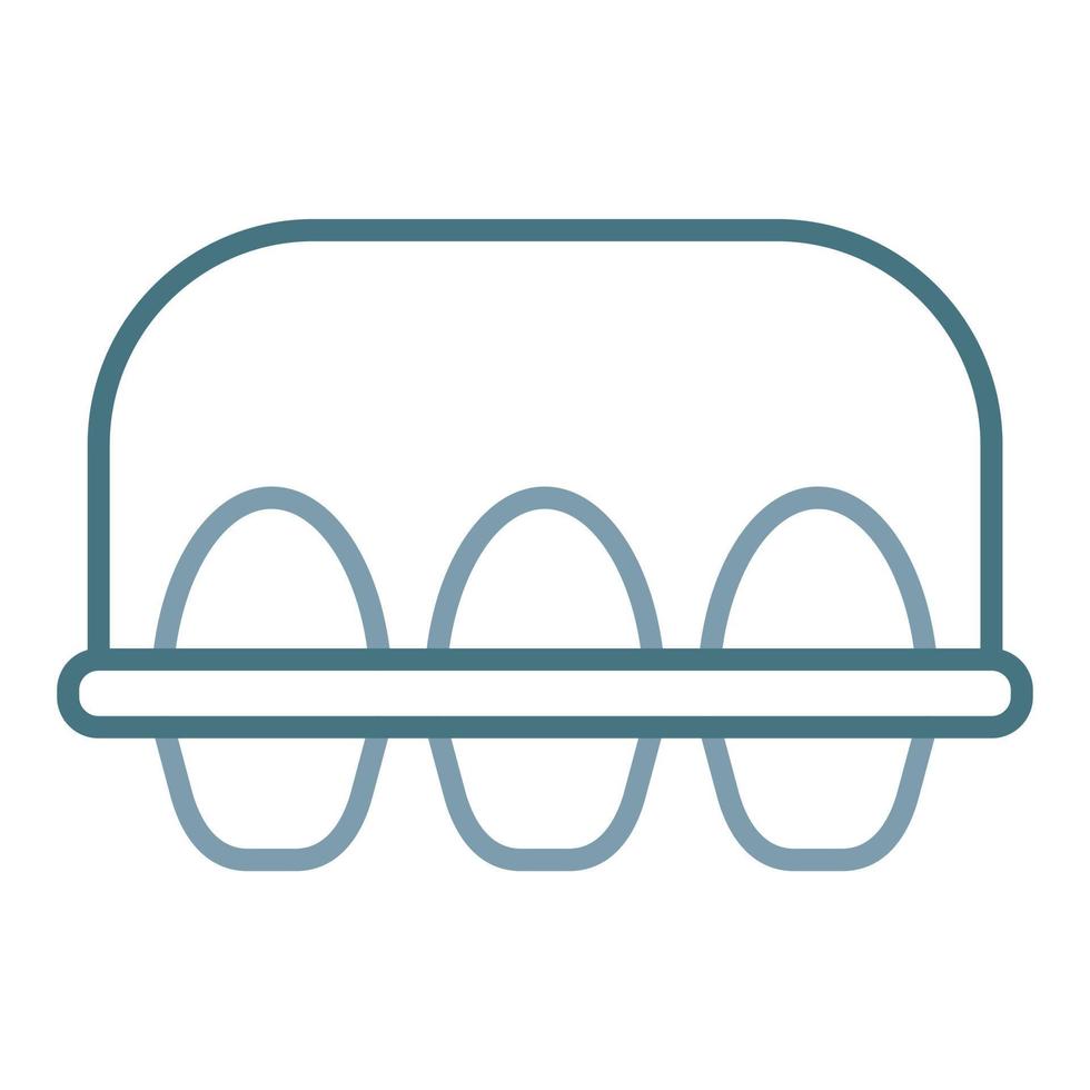 Egg Carton Line Two Color Icon vector