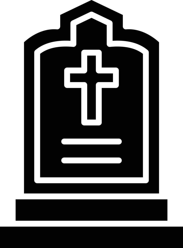 Tomb Glyph Icon vector