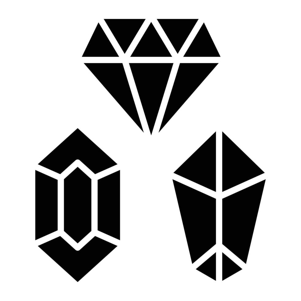 Gemstones Glyph Icon vector