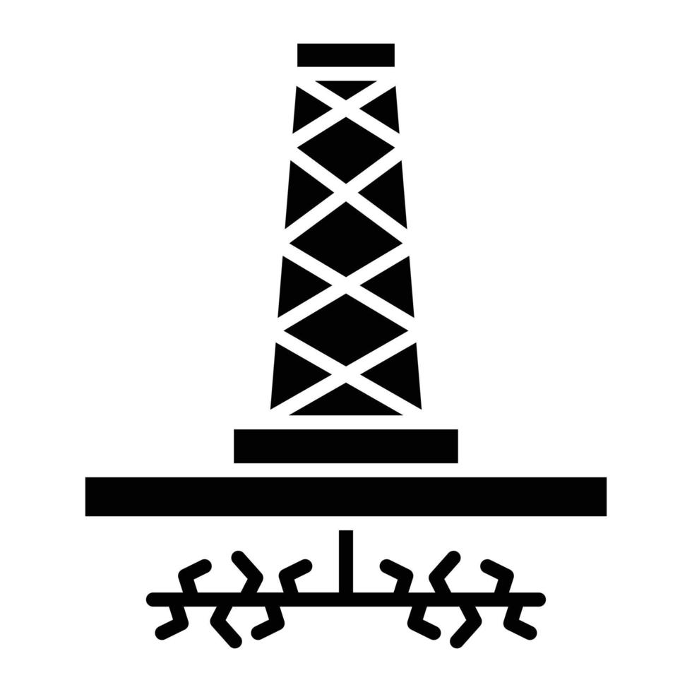 Fracking Glyph Icon vector