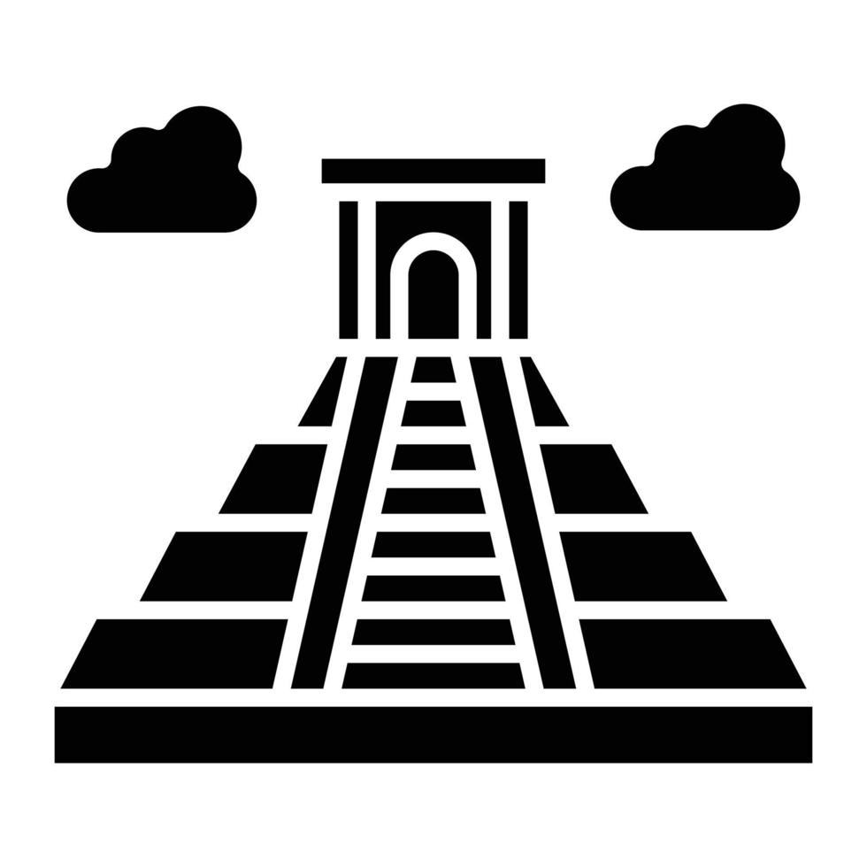 icono de glifo maya vector