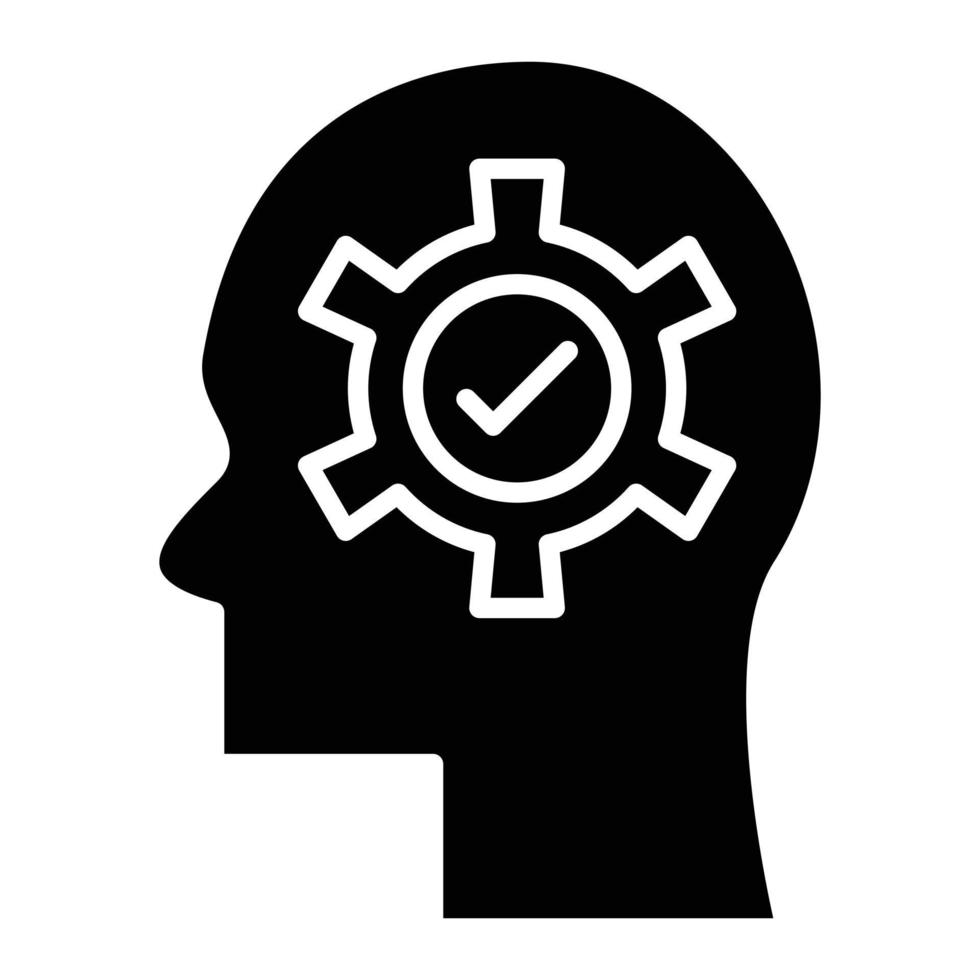 Cognitive Glyph Icon vector