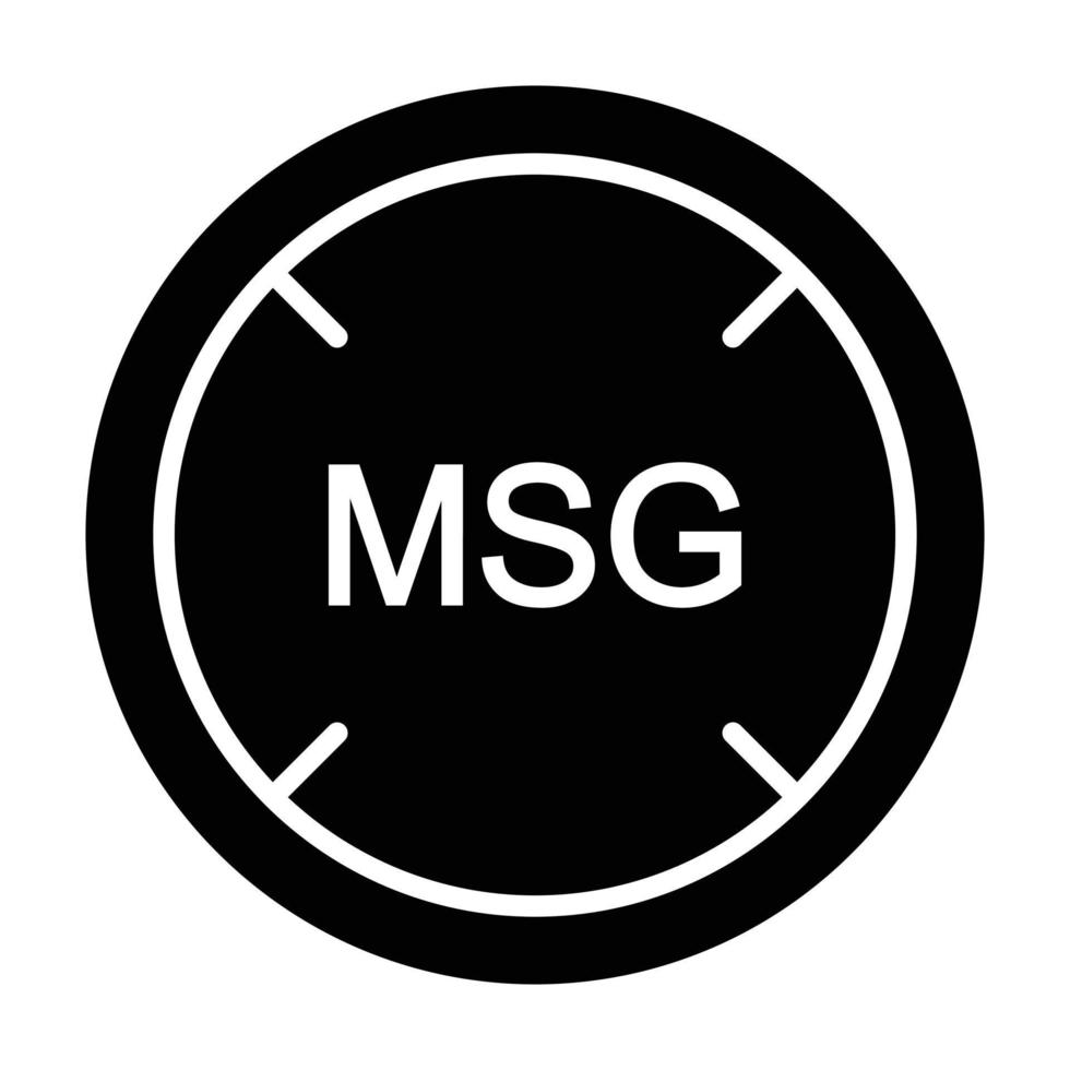 Msg Glyph Icon vector