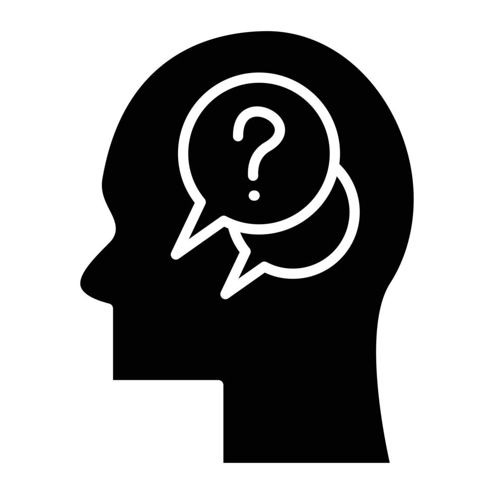 Doubt Glyph Icon vector