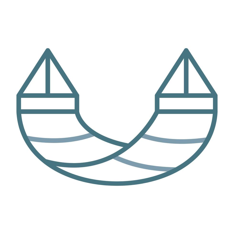 Hammock Line Two Color Icon vector