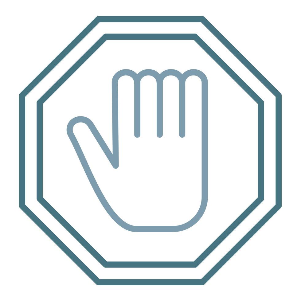 Stop Sign Line Two Color Icon vector