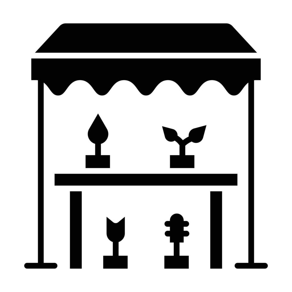 Plants Shop Glyph Icon vector