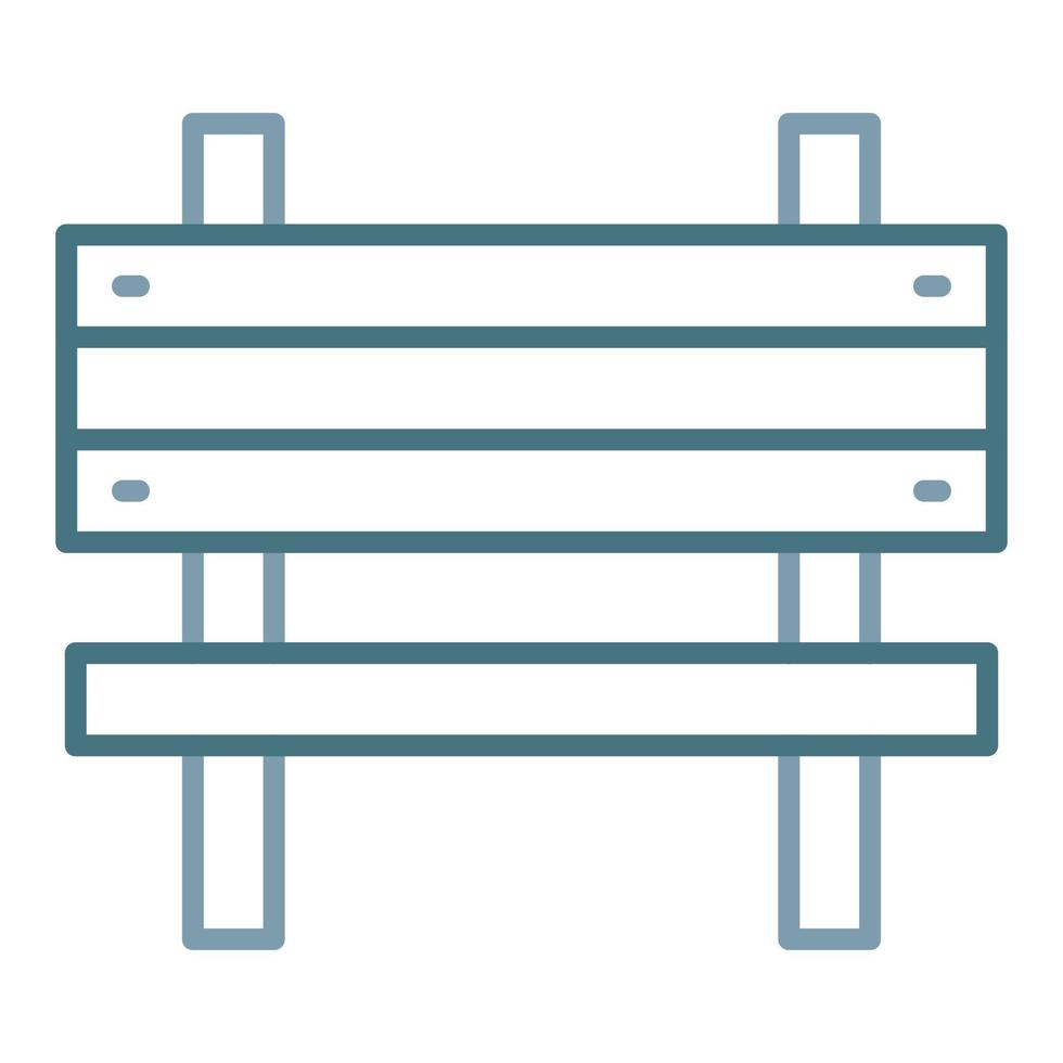 Bench Line Two Color Icon vector