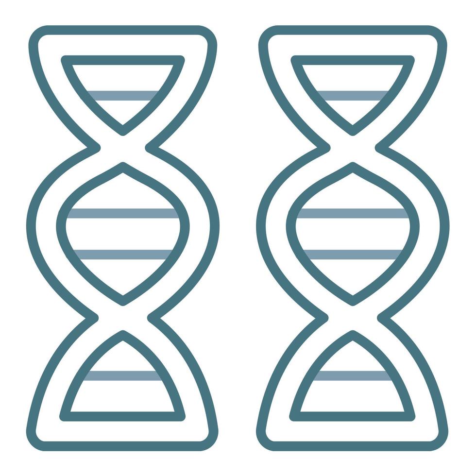 DNA Line Two Color Icon vector