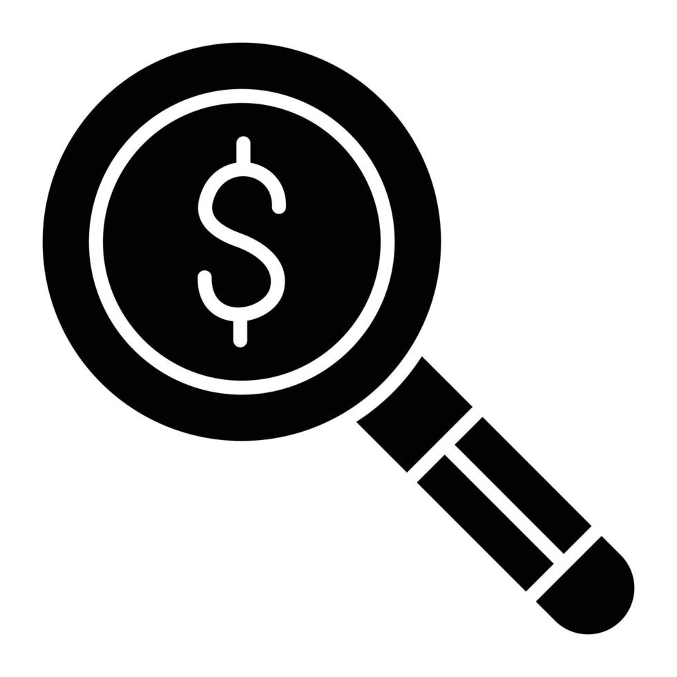 Money Forensics Glyph Icon vector