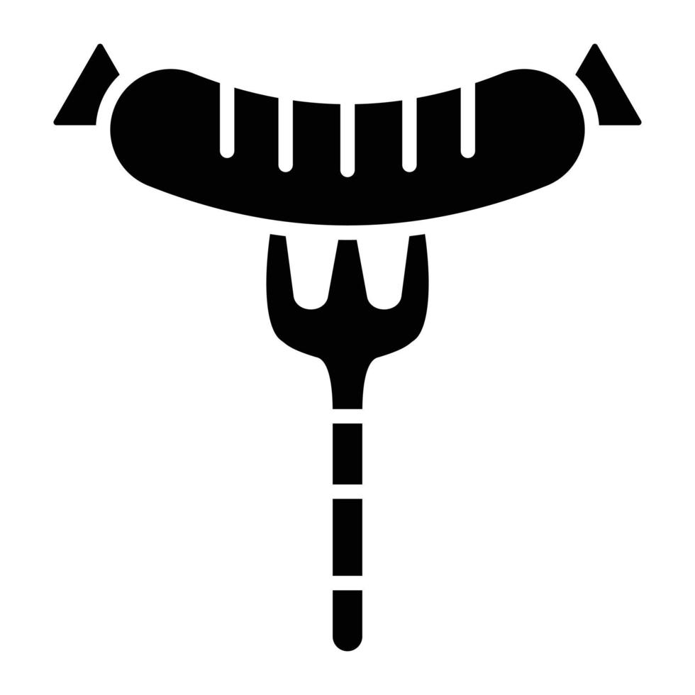 Sausage Glyph Icon vector