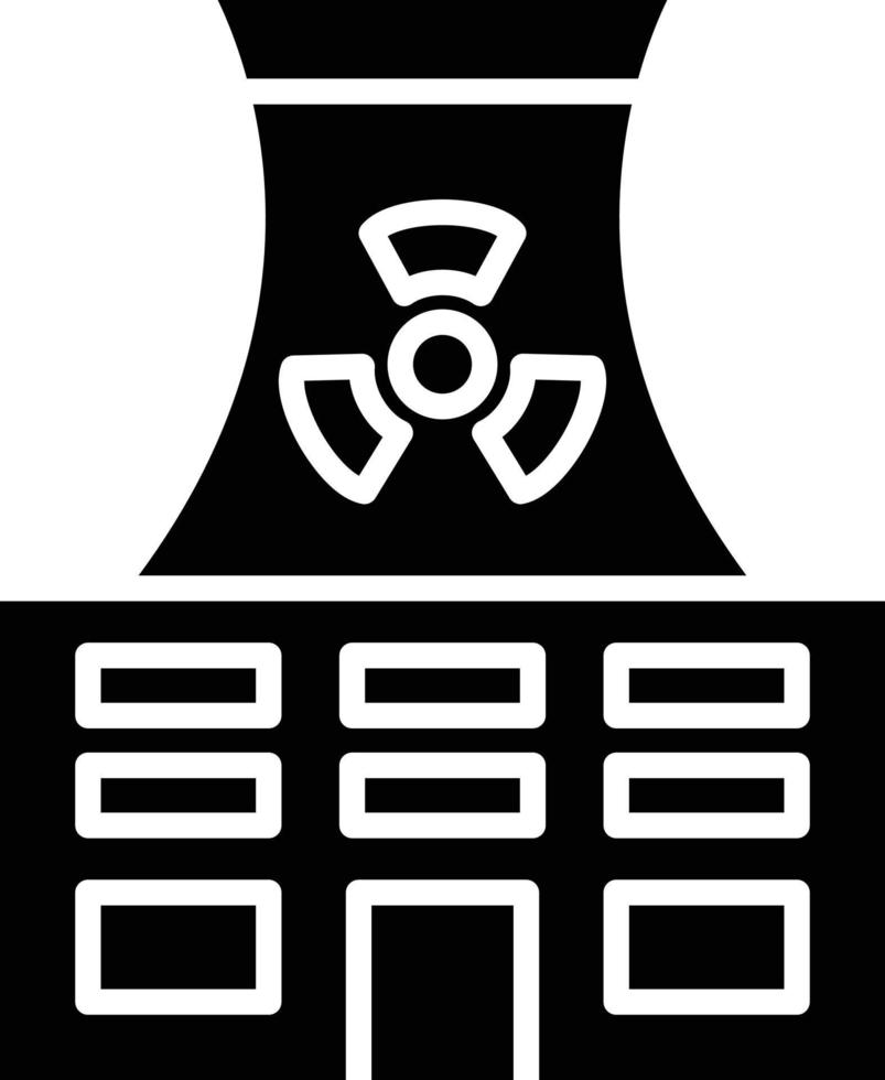 Nuclear Glyph Icon vector