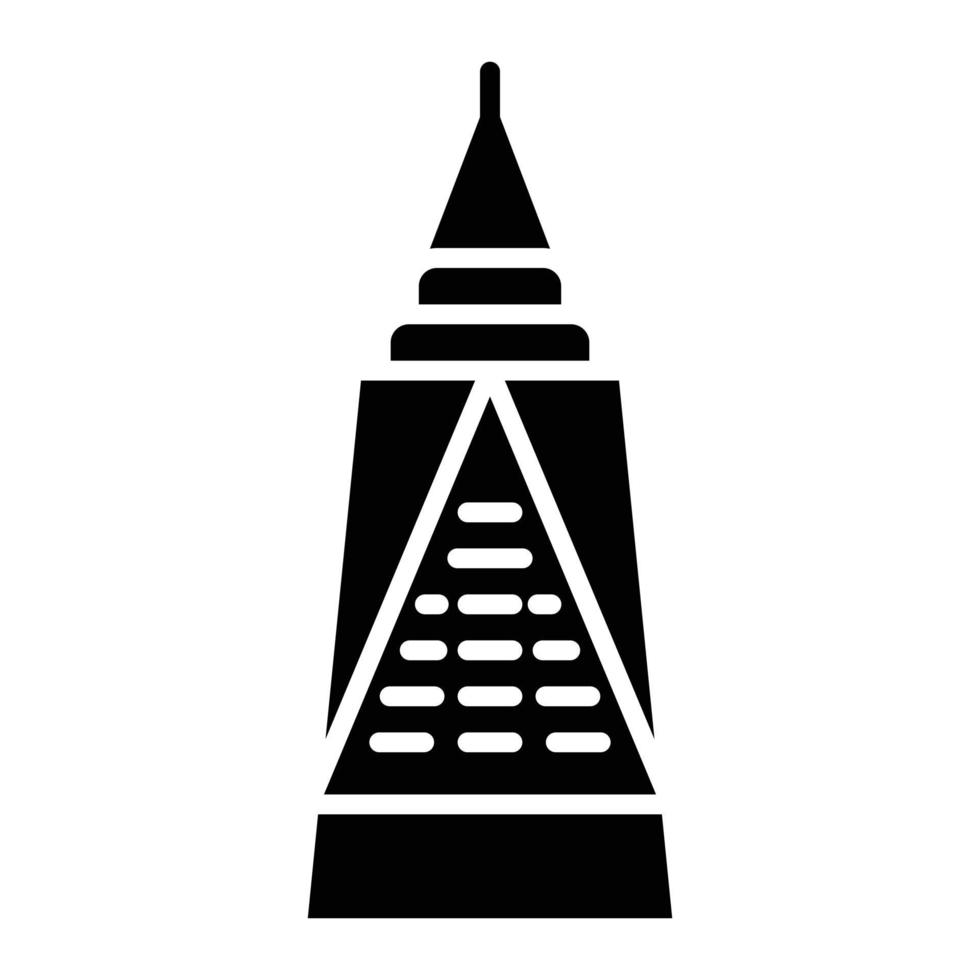 Trade Center Glyph Icon vector