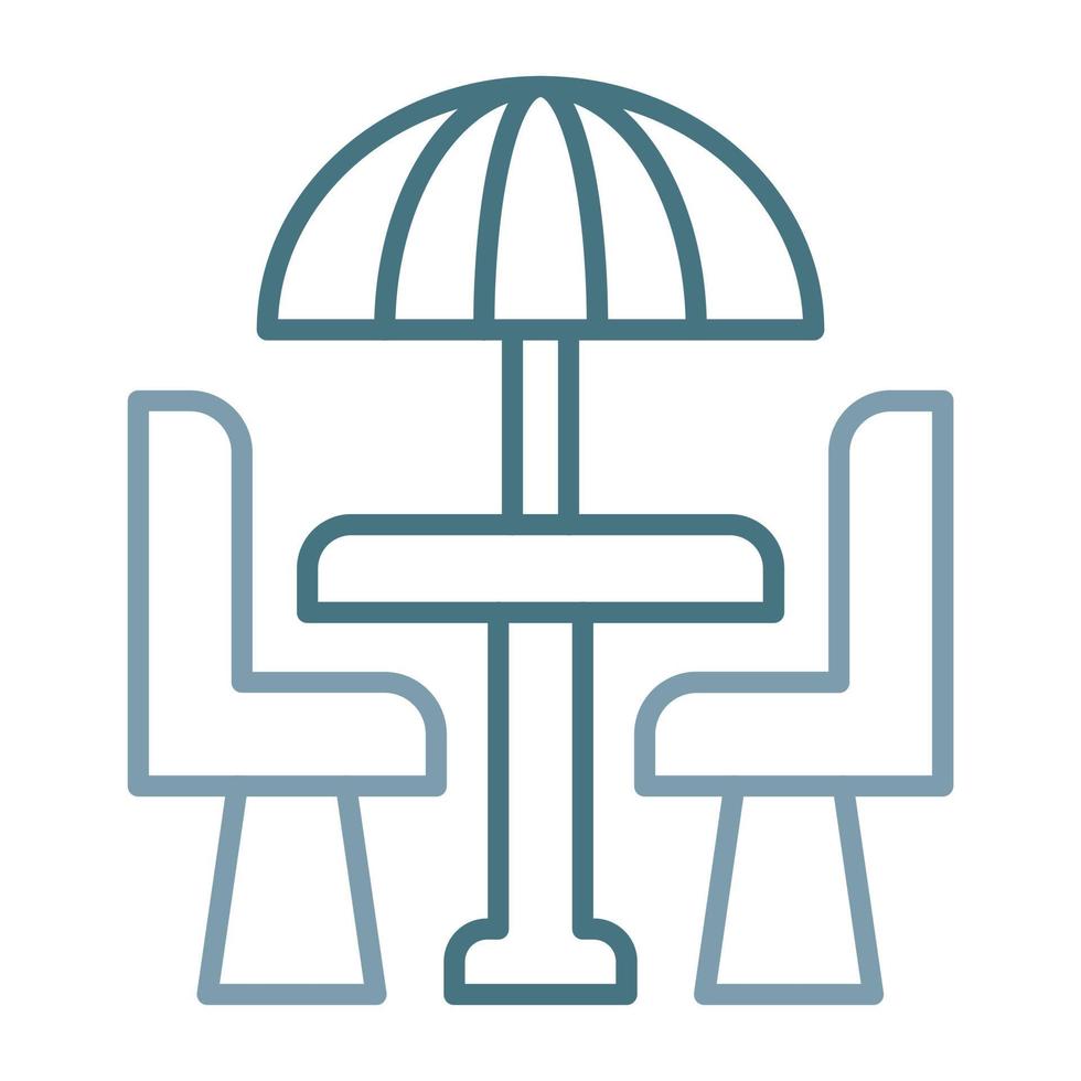 Terrace Line Two Color Icon vector