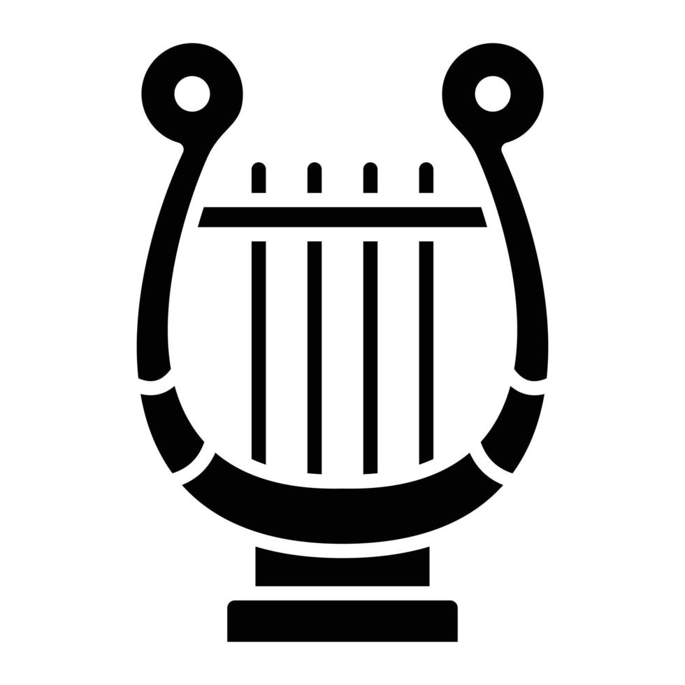 Lyre Glyph Icon vector