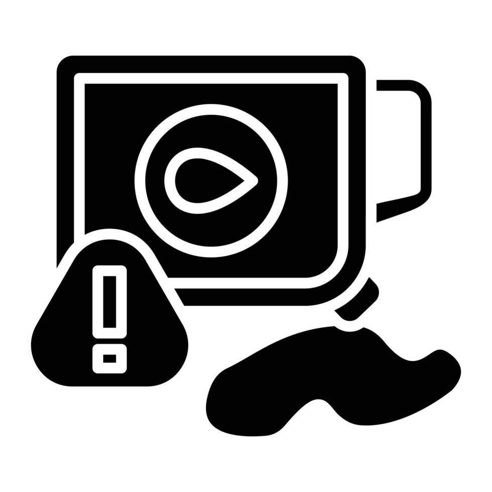 Oil Pollution Glyph Icon vector