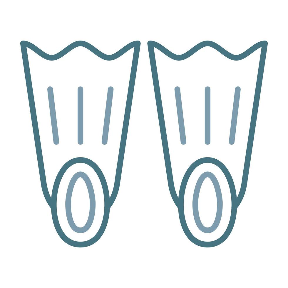 Fins Line Two Color Icon vector