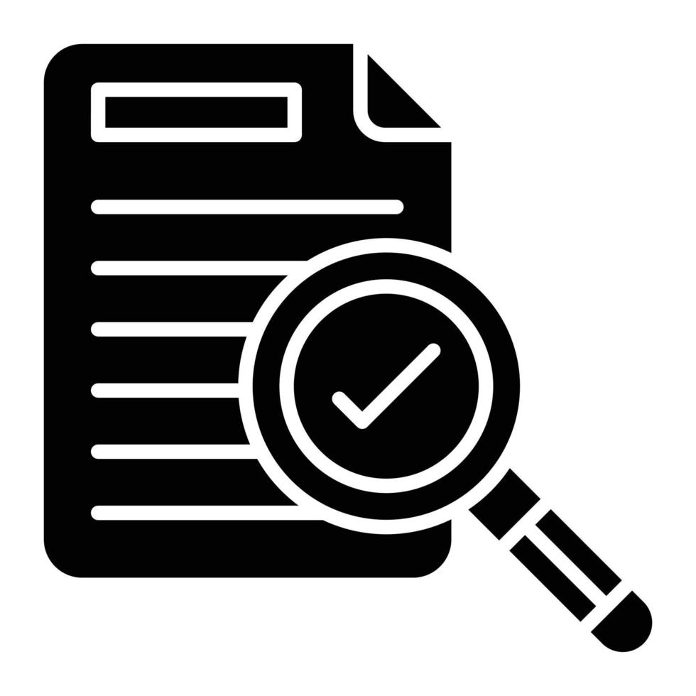 Audit Glyph Icon vector