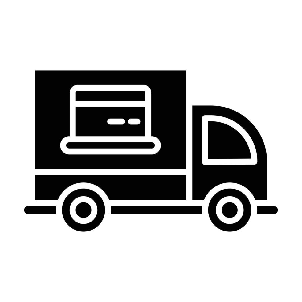 Food Truck Glyph Icon vector