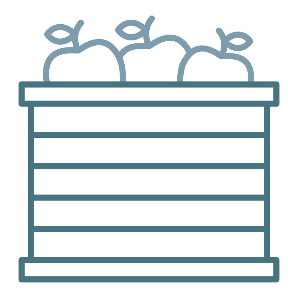 Fruits Basket Line Two Color Icon vector