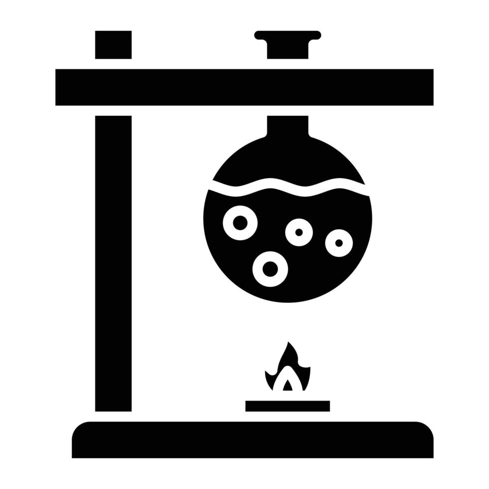 Bunsen Burner Glyph Icon vector