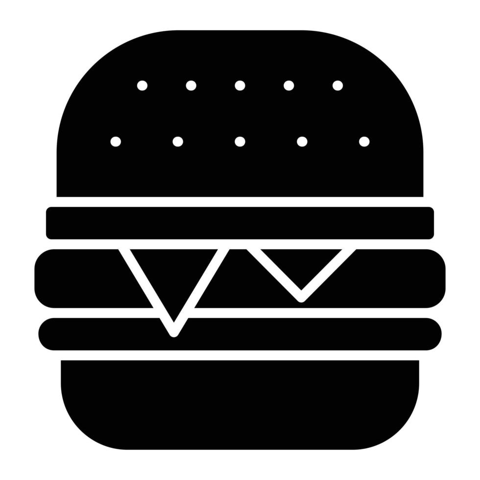 Burger Glyph Icon vector