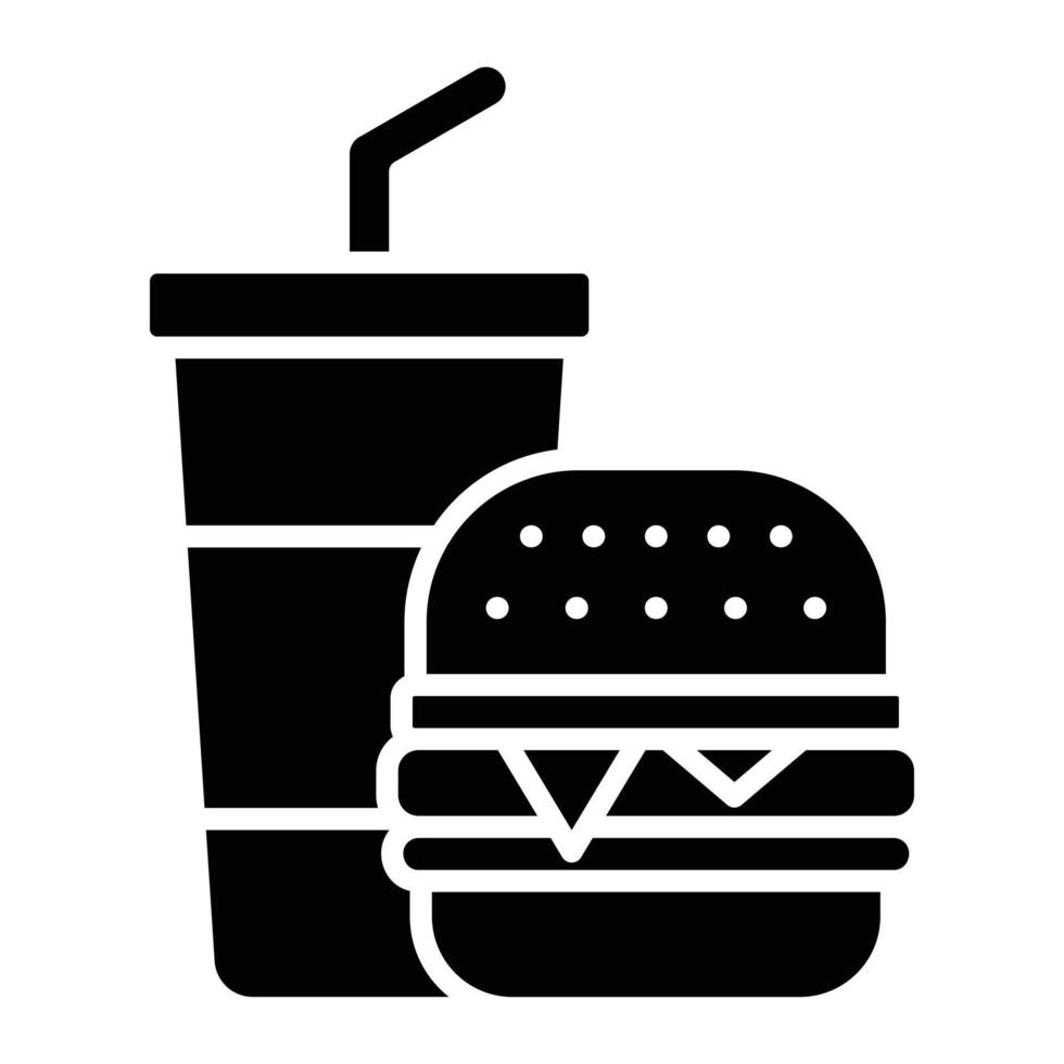 icono de glifo de comida rápida vector