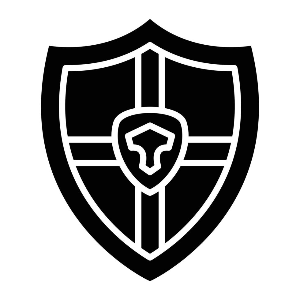 Shield Glyph Icon vector
