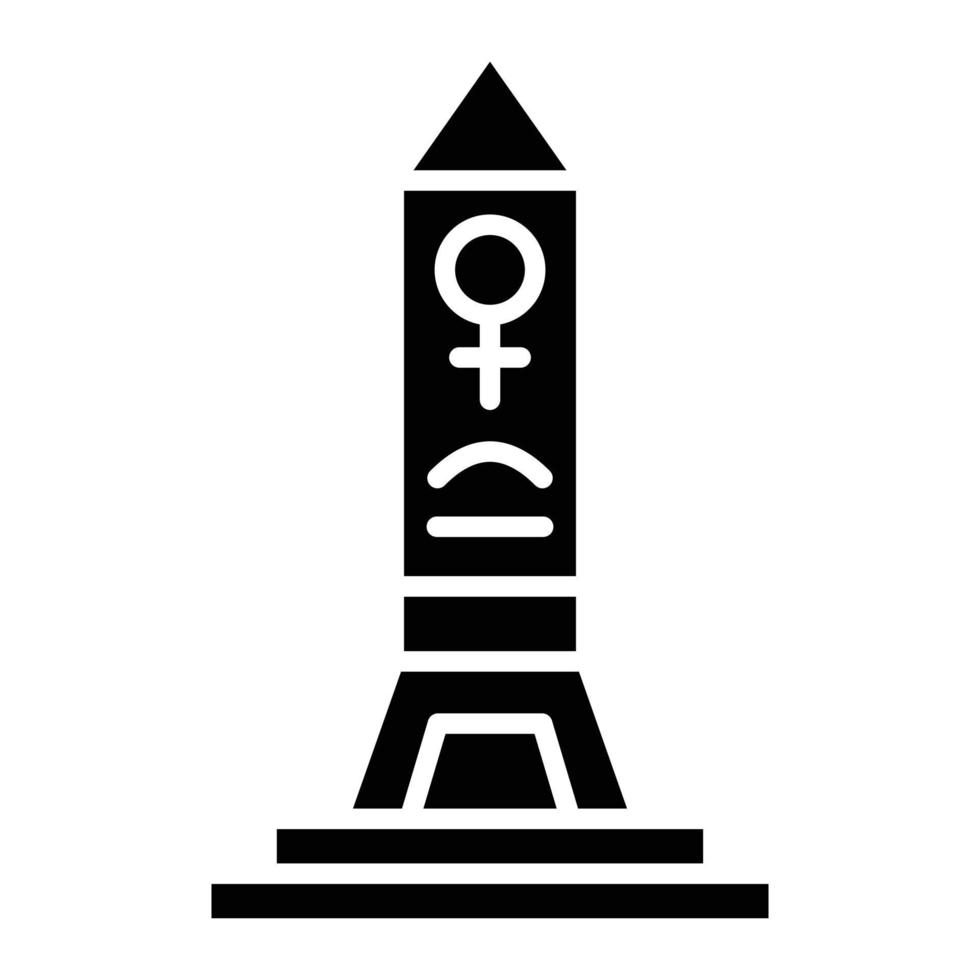 Obelisk Glyph Icon vector