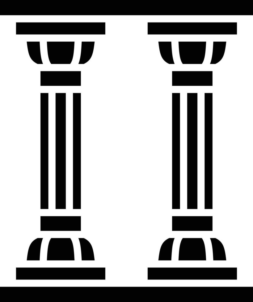 Pillar Glyph Icon vector