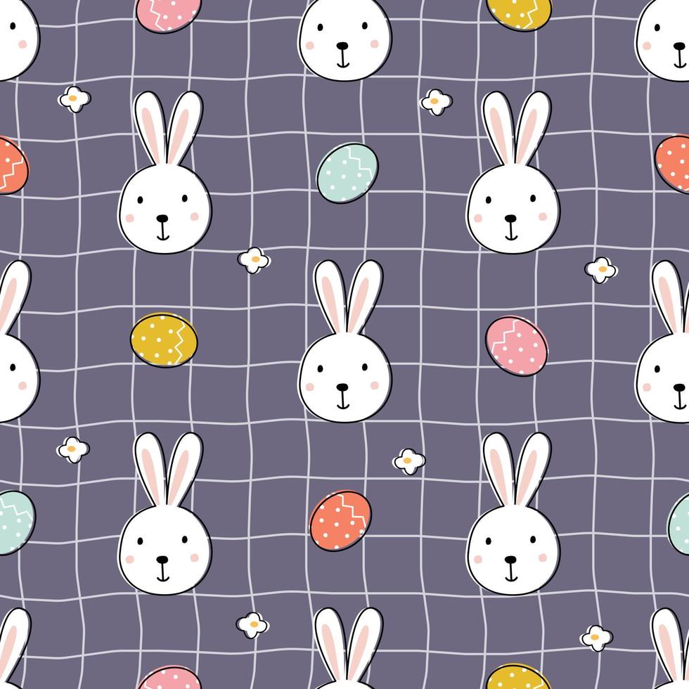 Rabbit nursery seamless pattern Use for prints, wallpapers, decorations, textiles, vector illustration