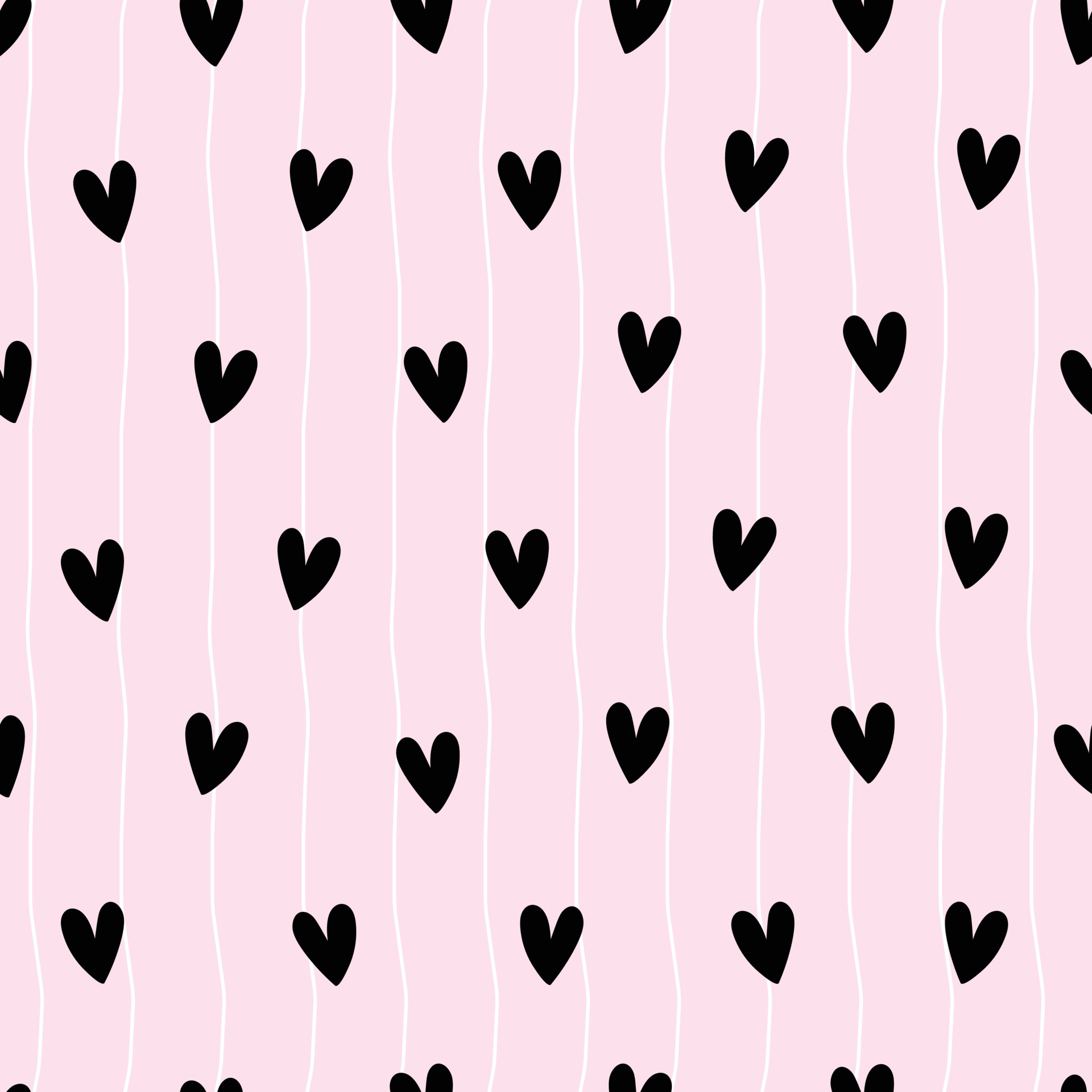 Seamless valentine pattern love day background black hearts on ...