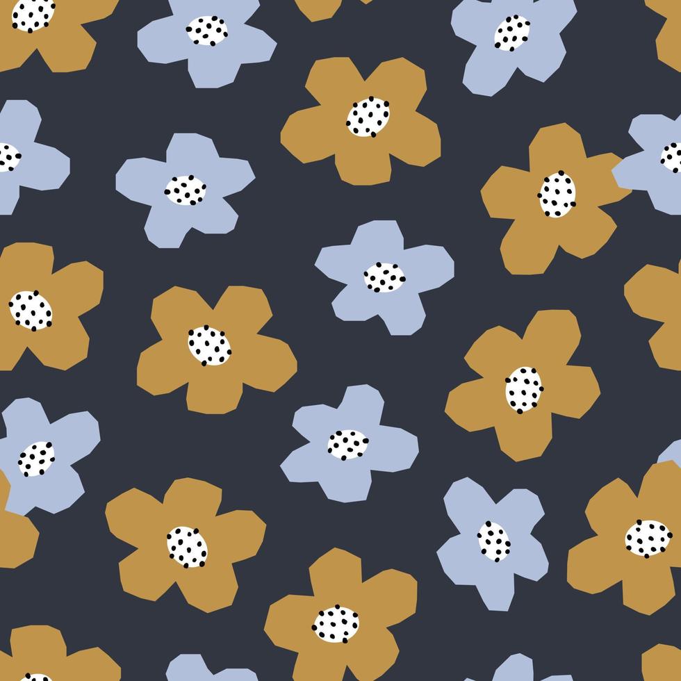 fondo de flores de patrones sin fisuras utilizado para telas, textiles, publicaciones, envoltura de regalos, ilustración vectorial vector