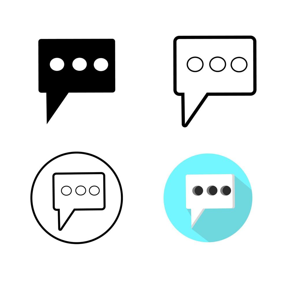 Illustration vector graphics icon of, bubble chat icon