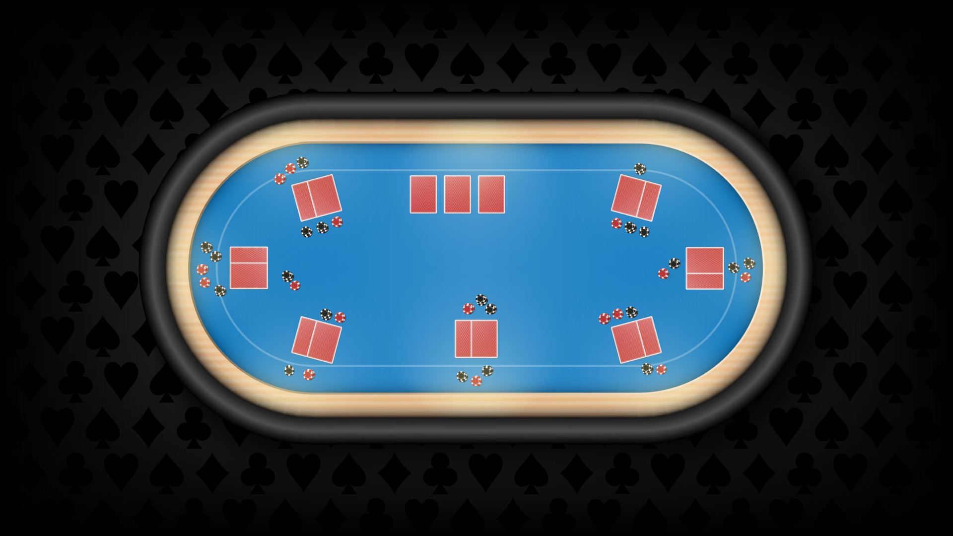 Poker table green cloth on dark background, vector illustration 6491500