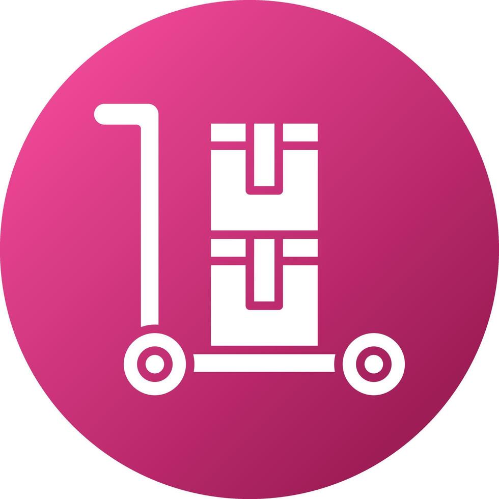 Package Trolley Icon Style vector