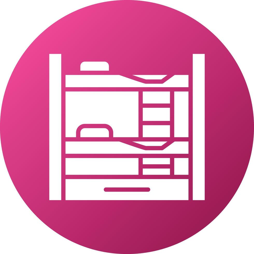 Bunk Bed Icon Style vector