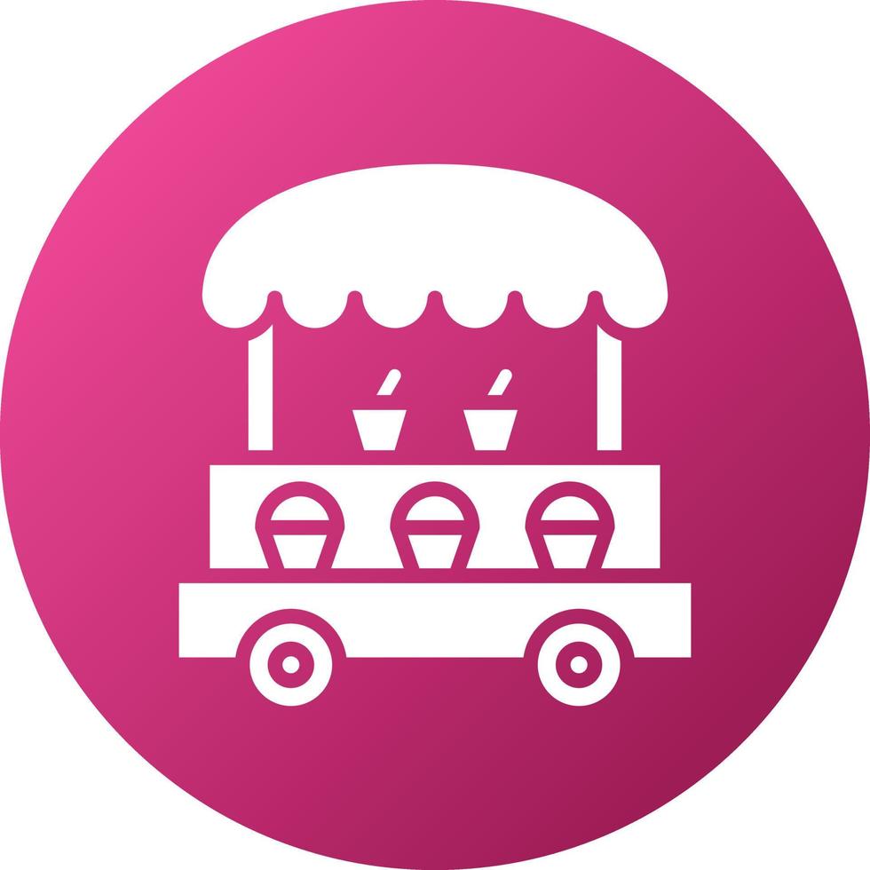 Ice Cream Stall Icon Style vector