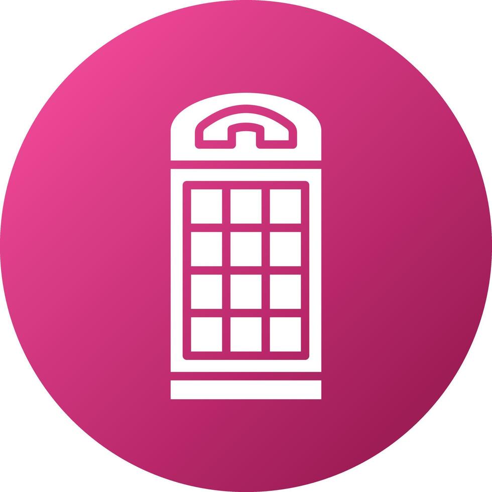 Phone Booth Icon Style vector
