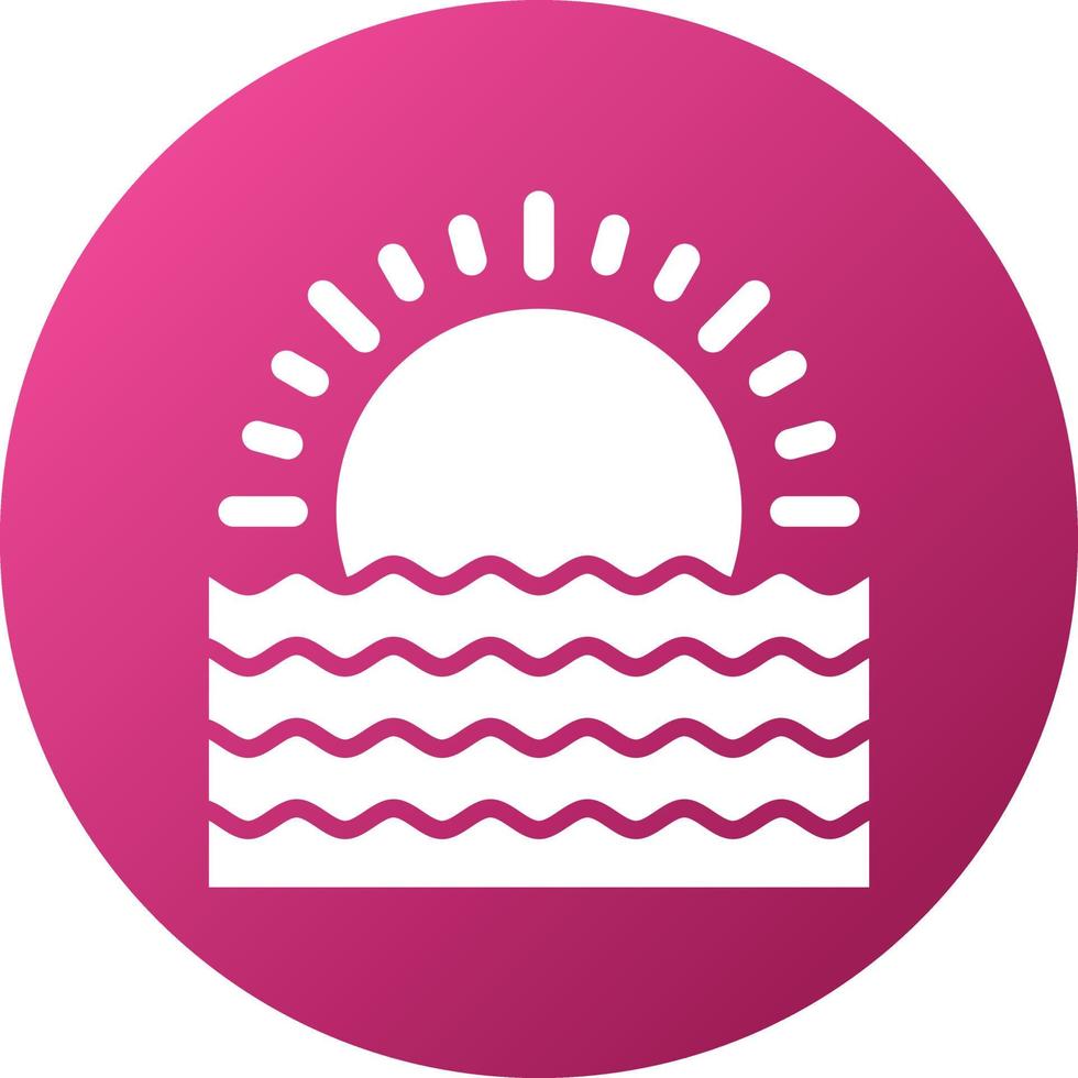 Sunset Icon Style vector