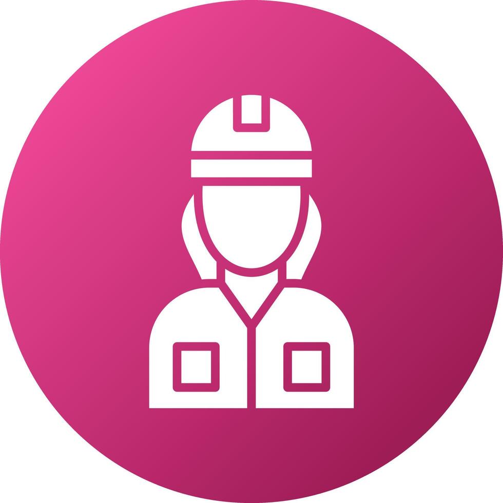 Lady Worker Icon Style vector