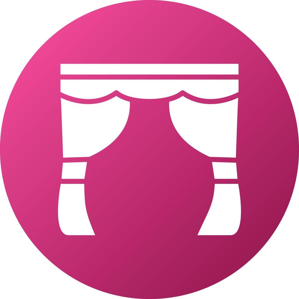 Curtains Icon Style vector
