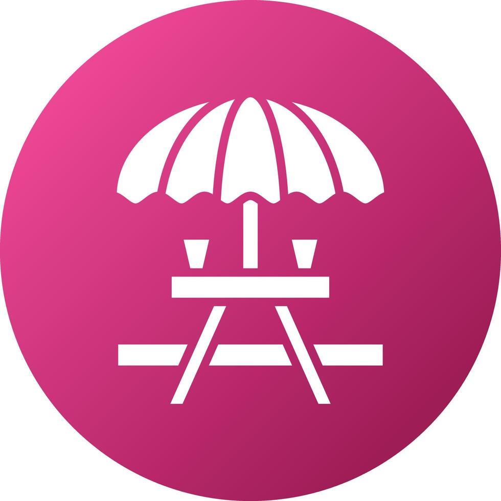 Picnic Table Icon Style vector