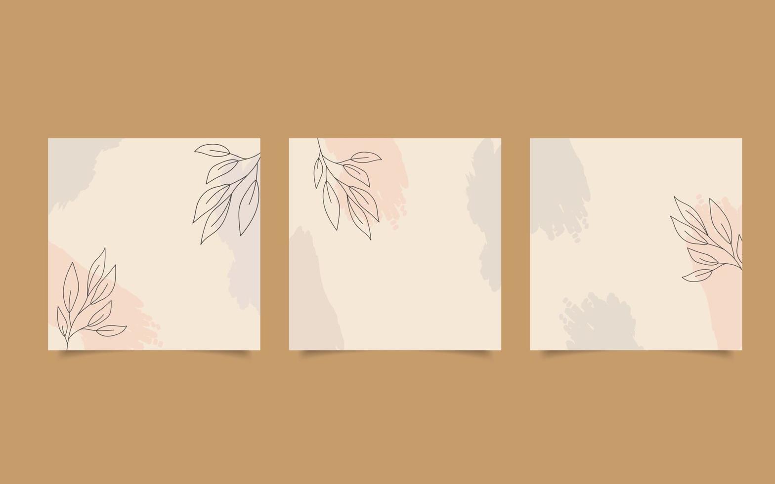 set of abstract minimalst hand drawn cover collection vector
